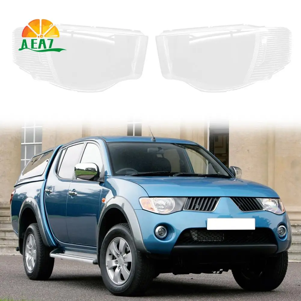 

AEA7-Car Headlight Shell Lamp Shade Transparent Lens Cover Headlight Cover For Mitsubishi L200 Triton 2005-2014
