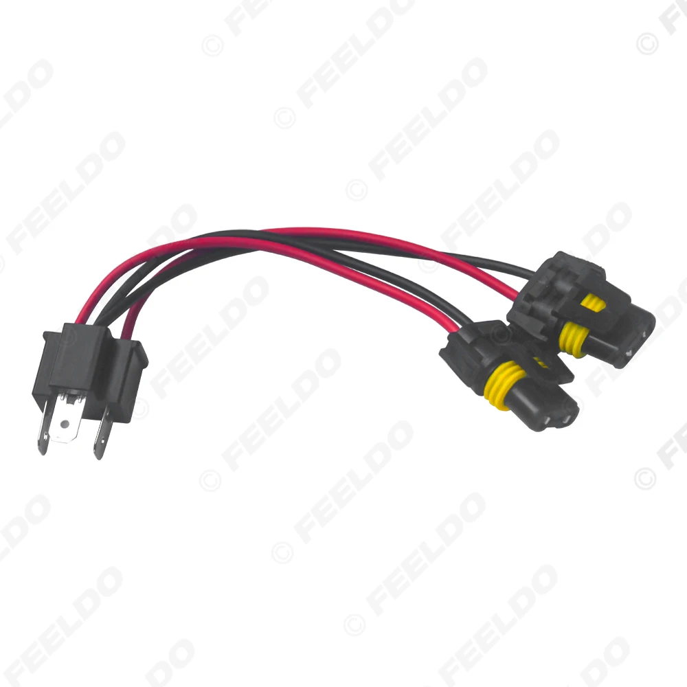 Adattatore per presa lampada lampadina per auto da H4 a 9006 Doppia testa LED HID Faro Cablaggio cavo Connettore Cablaggio