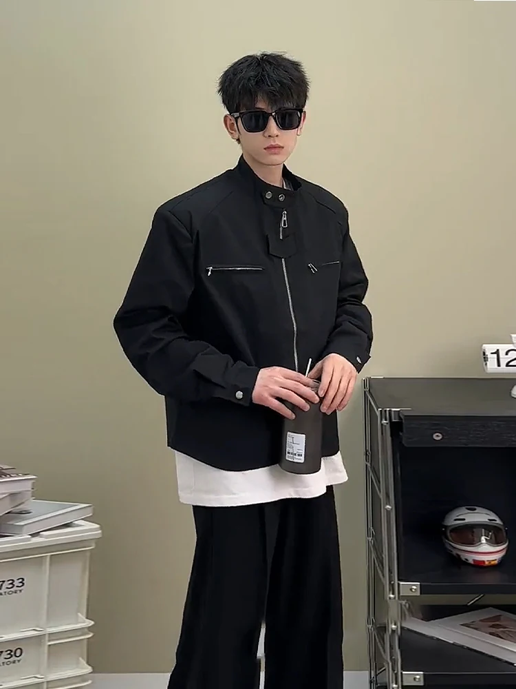 

Cleanfit American ort Pilot Jaet Men's Trendy High-End Feeling Cool Bla Baseball Sle Spring Autumn Outerwear