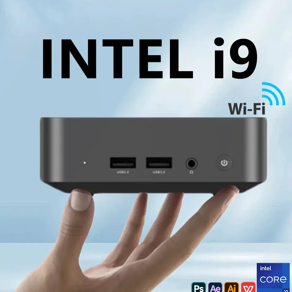 Mini PC de jeu de bureau Windows 11 Pro Intel Core i9 8950HK Mini PC 16 Go DDR4 1 To SSD PC Gamer Ordinateur Double WIFI 6 BT5.2 4K HD