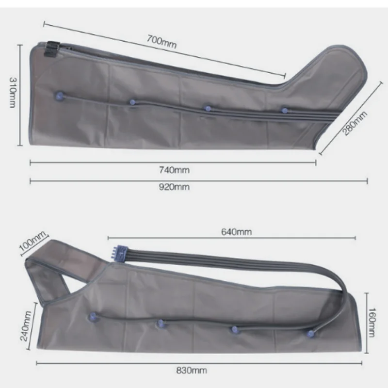 جهاز تدليك الساق المضغوط بالهواء ، تدليك كيس الهواء الكهربائي ، تعزيز الدورة الدموية ، صالون ، سبا ، جهاز التصريف اللمفاوي ، 4 تجويف