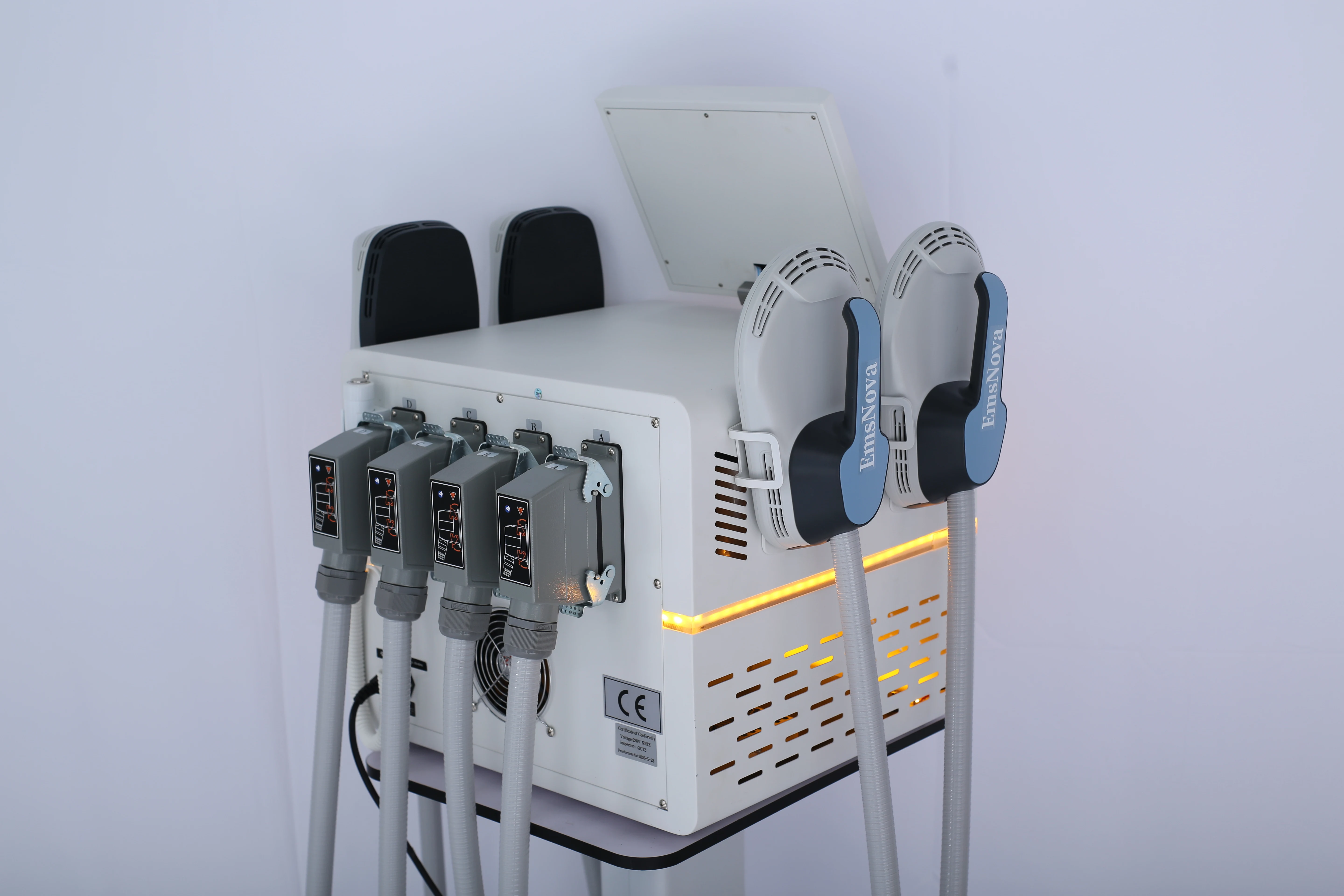 Mecavie HIEMT Body Sculpt Machine 6500W 4 Handles Muscle Building Fat Burning Non Invasive Body Contouring Butt Lifting For Salo