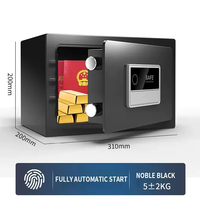 Electronic Digital Fingerprint Locker Safes For Office Home Bank  Small Metal Safe Deposit Box Safety Password Fingerprint Lock