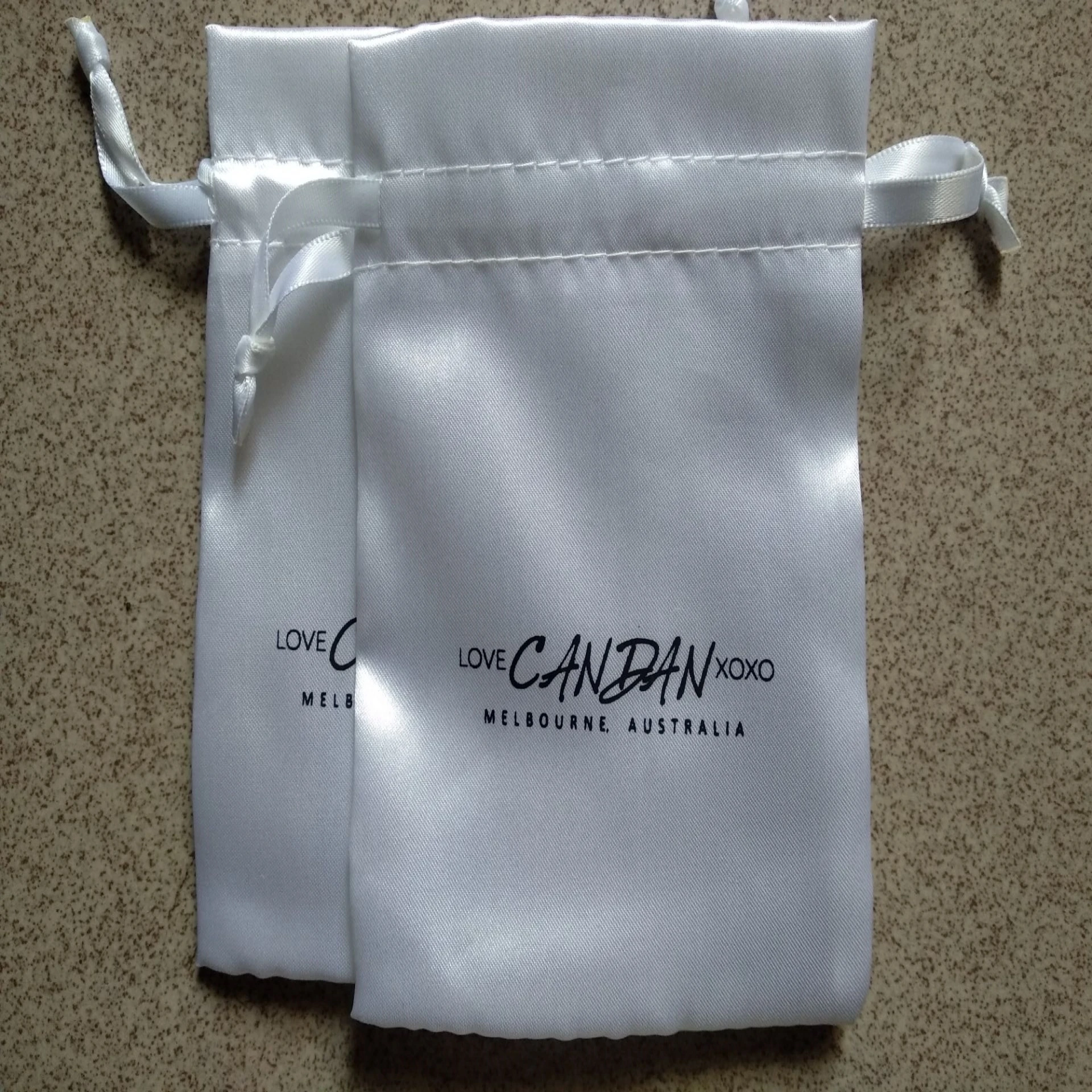 

small satin fabric jewelry drawstring bag wholesale custom 10*14cm pouch for jewelry dust