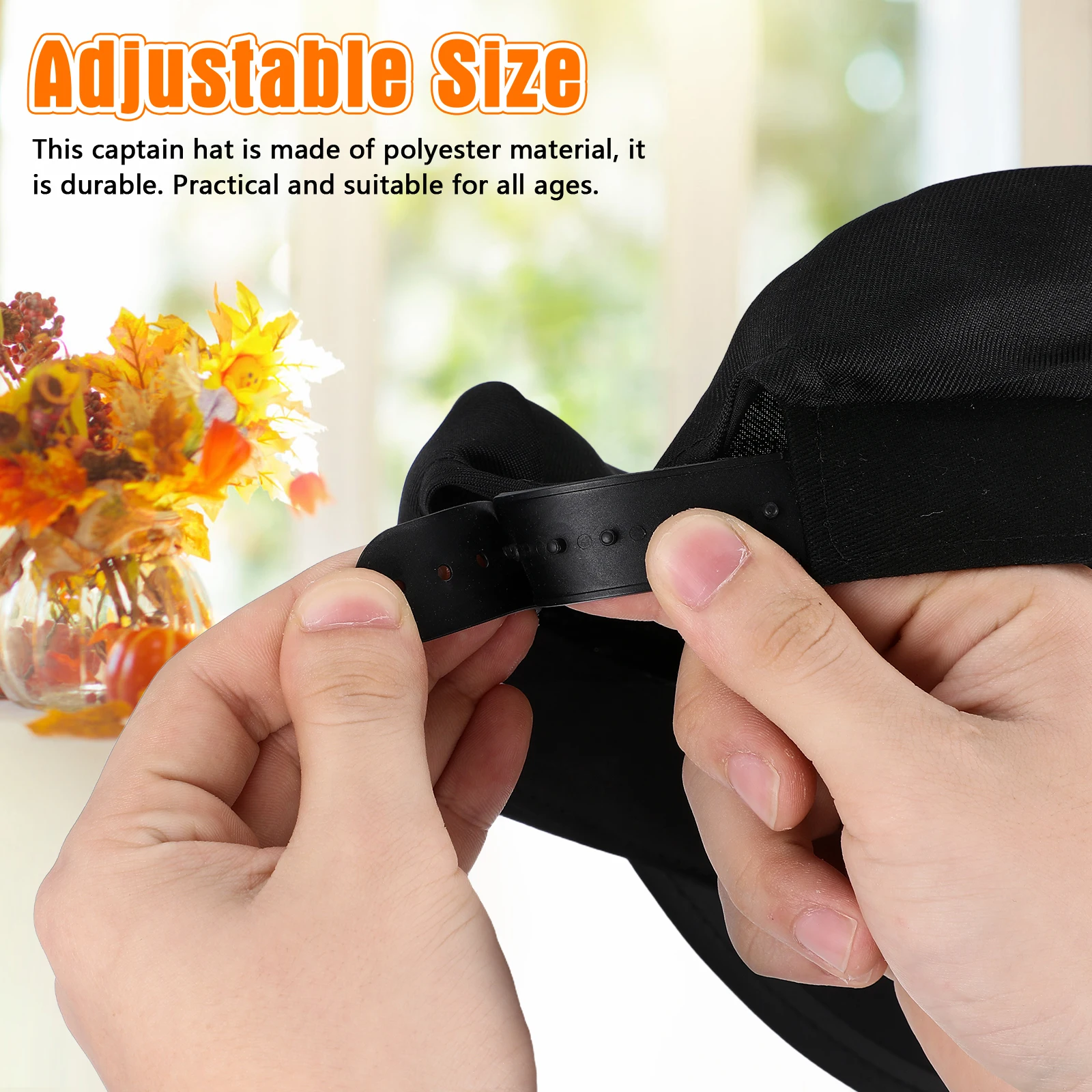 Chapeau de marin en Polyester noir pour hommes et femmes, chapeau de soleil, bateau, pêche, randonnée, Sports de plein air, Costume de fête de voyage