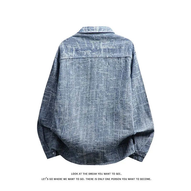 Men's retro denim jacket for spring and autumn Casual Denim Coat 2026  Mens Big Size Outerwear Suitable for daily casual wear