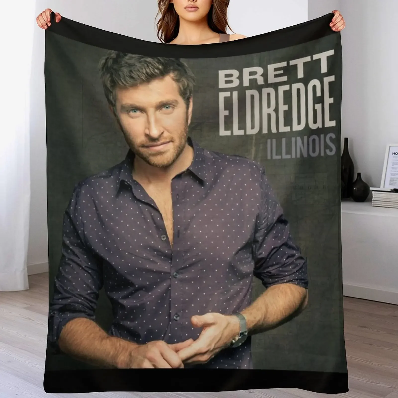 Brett Eldredge illinois Throw Blanket Luxurious Soft Fuzzy Blanket for Sofa Bed