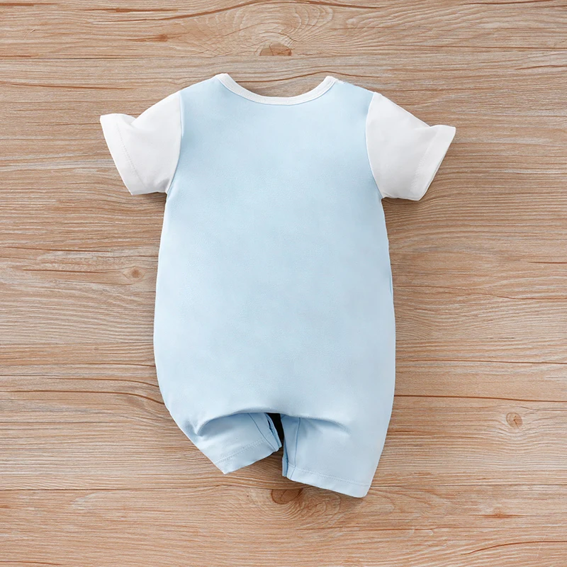 Newborn Baby Clothes Easter Bunny, Easter Eggs, Easter Basket print Infant Jumpsuit Toddler Summer Short Sleeve Pajamas Bodysuit