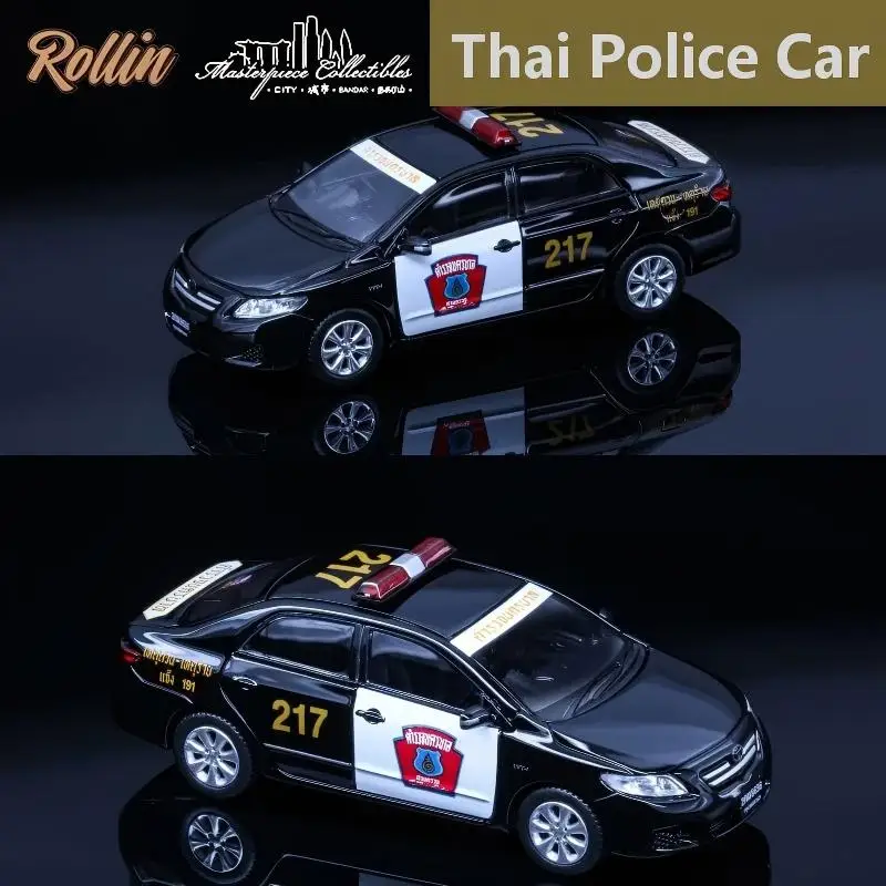 Masterpiece 1/64 Rollin Thai Police Car  Alloy Die-casting Car Models  Collectible Models Boys' Gifts  Christmas Gift Boy Toys