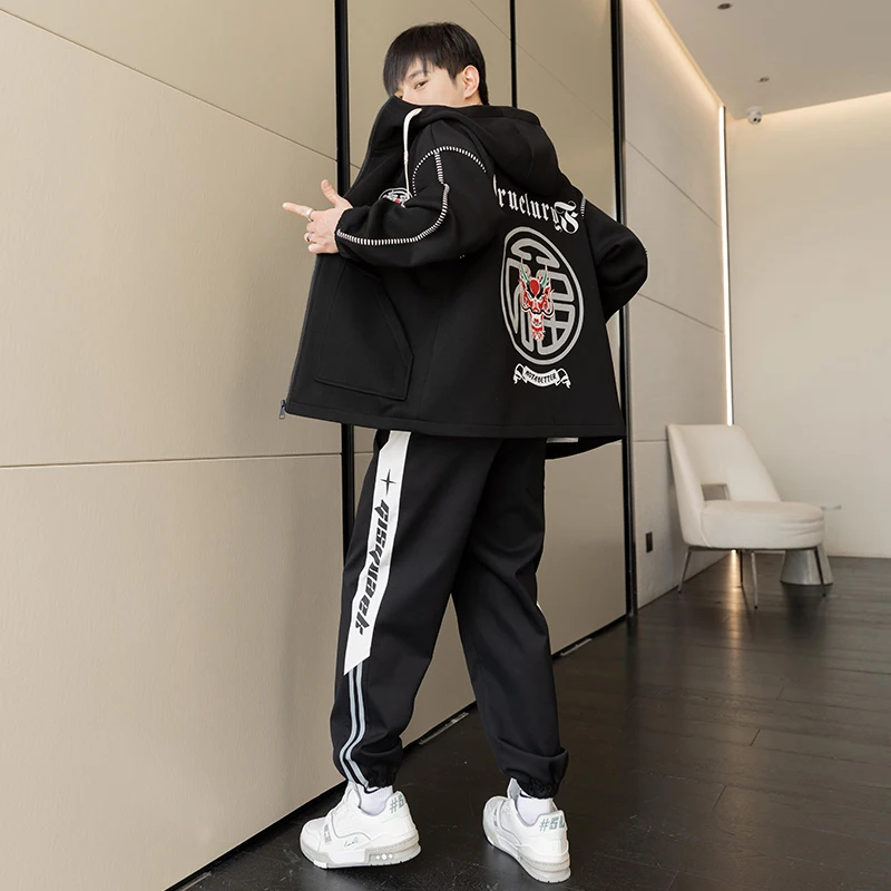 

Men Sportswear New Spring Autumn Tracksuit 2 Piece Sets Sports Suit Jacket+Pant Sweatsuit Male Fashion Print Clothing