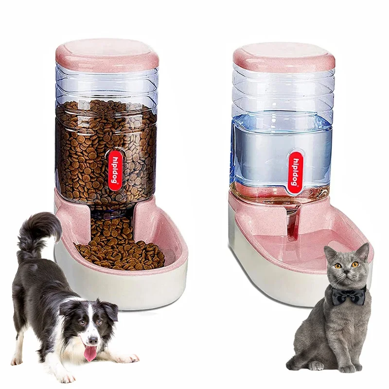 Cat Feeder Drinker Automatic Cats Bowls Water Kibble Dispenser Pet Drinker for Cats Pet Kitten Water Fountain Cat Accessories