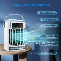 Portable Air Conditioning Fan USB Water-cooled Fan Charging Mini Air Conditioning Home Office Desktop Air Conditioning  Cooler