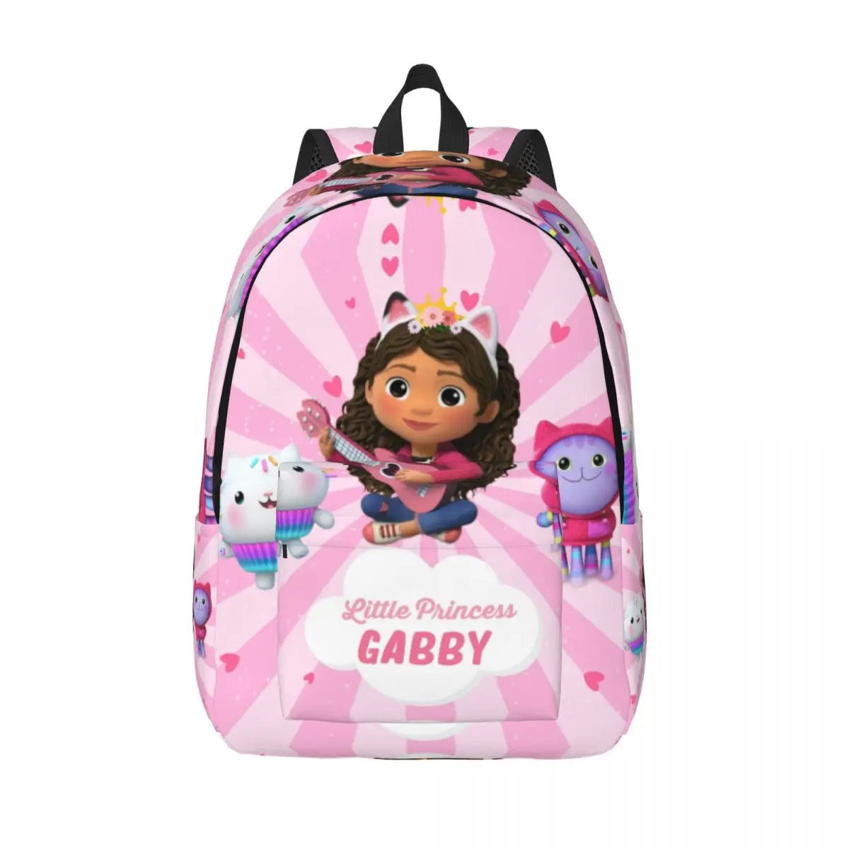 Custom 3D Printing Gabbys Dollhouse Canvas Backpack for Girls Boys Cartoon Cats Animals College School Travel Bags Men Bookbag