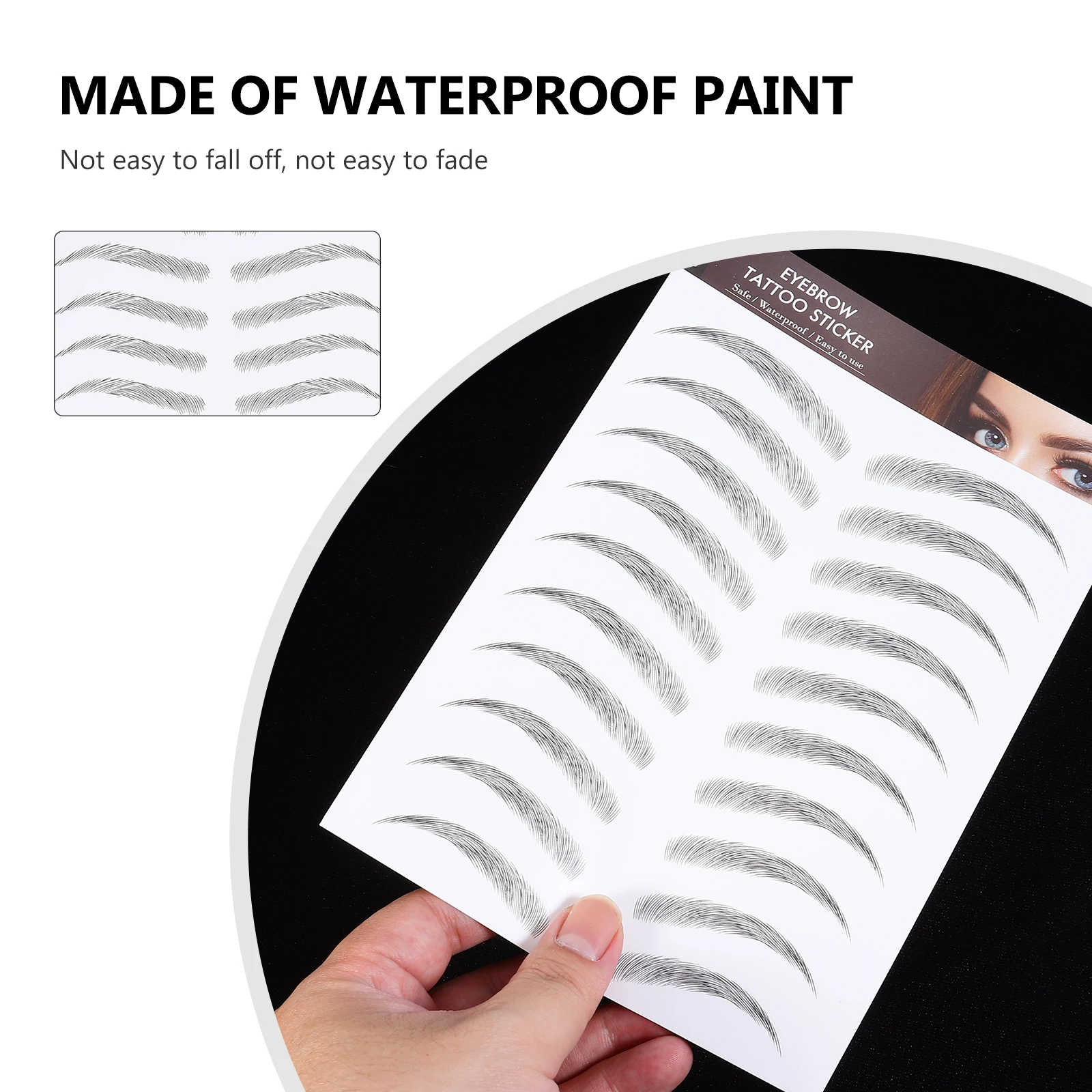 

Transfer Waterproof Eyebrow Stickers Eyebrows Self Adhesive Tool Disposable Stencils for Shaping Travel