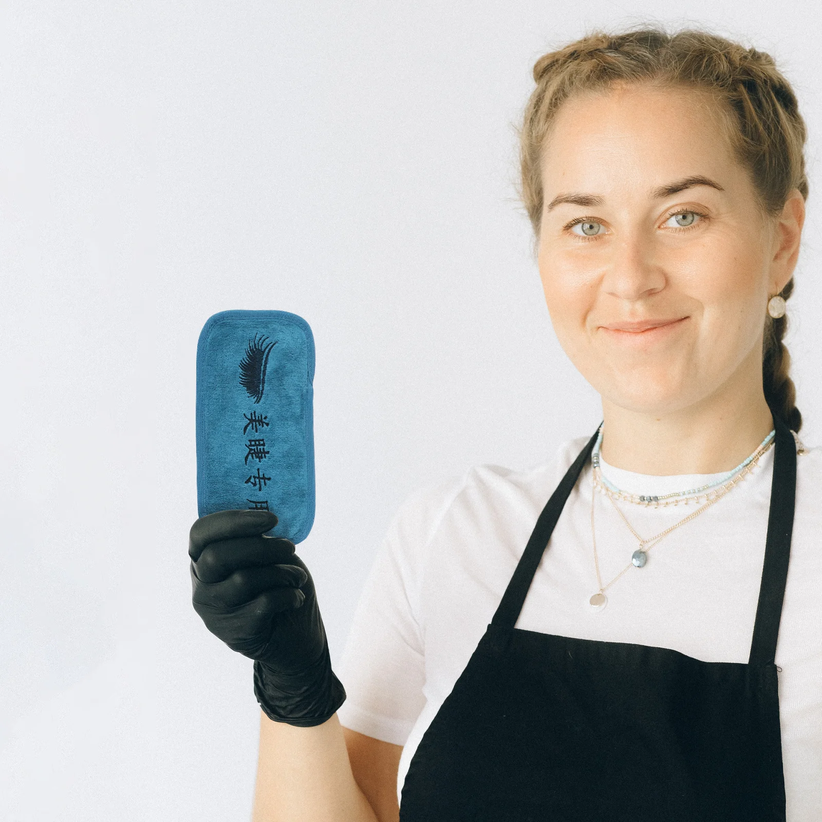 3 stuks voorhoofd handdoek stof wimperverlenging pad zacht huidvriendelijk schoonheidshulpmiddel voor wimpertransplantatie en make-up verwijderen