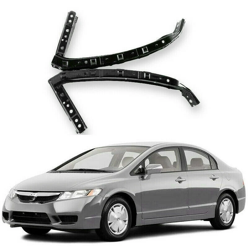 2PCS Car Front Bumper Headlight Fixed Support Bracket For Honda Civic 2006-2011, Left & Right