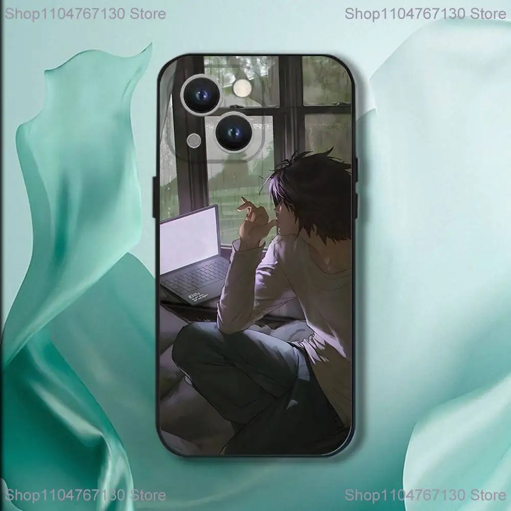 حافظة هاتف L Lawliet D-Death N-NoteS لهاتف iPhone 17,16,15,14,13,12,11,Pro,XS,Max,XR,Plus,E,SE4,غطاء ناعم أسود صغير