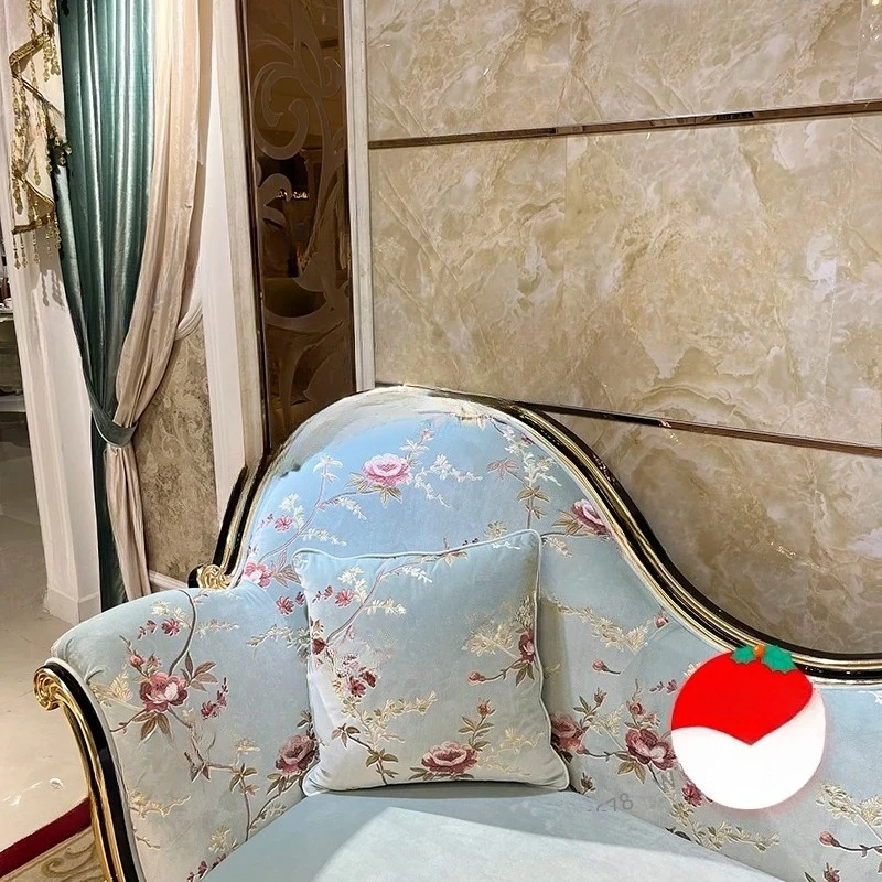 

Кушетка из массива дерева в европейском стиле, американский неоклассический диван-реклайнер из ткани, мебель для спальни