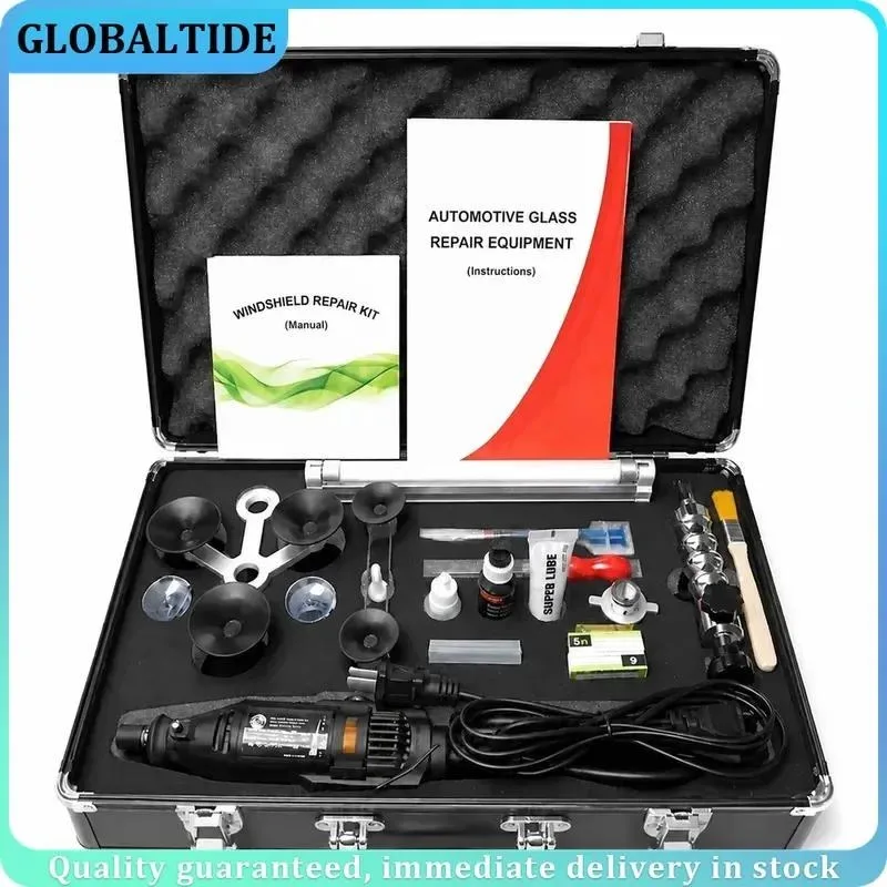 Car Windshield Repair Kit Glass Crack Fix Tool Stainless Steel Vacuum Injection Pump Professional Auto Window Restoration