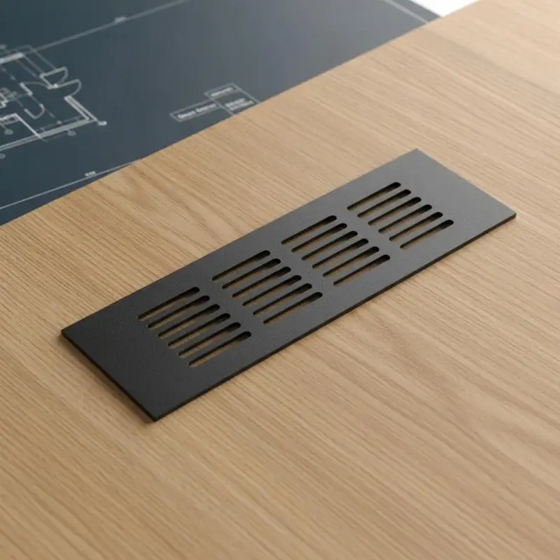 Aluminum Alloy Ventilation Grilles Rectangular Air Vent Cover Heat Dissipation Vent Panel For Wardrobe Cabinet Furniture Door