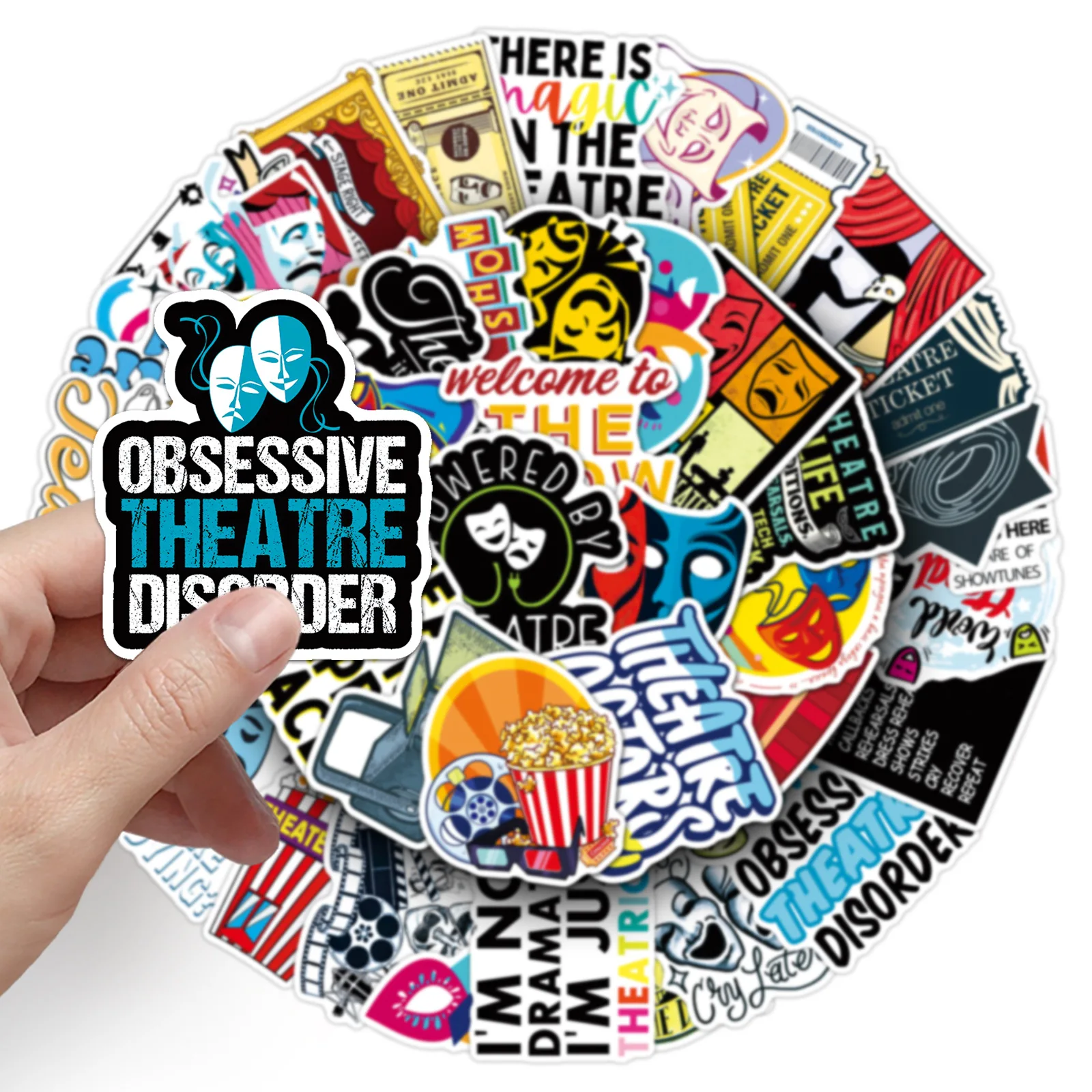 50 قطعة ملصقات الدراما للمرحلة الغربية الكرتونية الإبداعية الدراما الكتابة على الجدران لعبة الديكور DIY بها بنفسك حقيبة الثلاجة المحمول الغيتار الهاتف الشارات #4