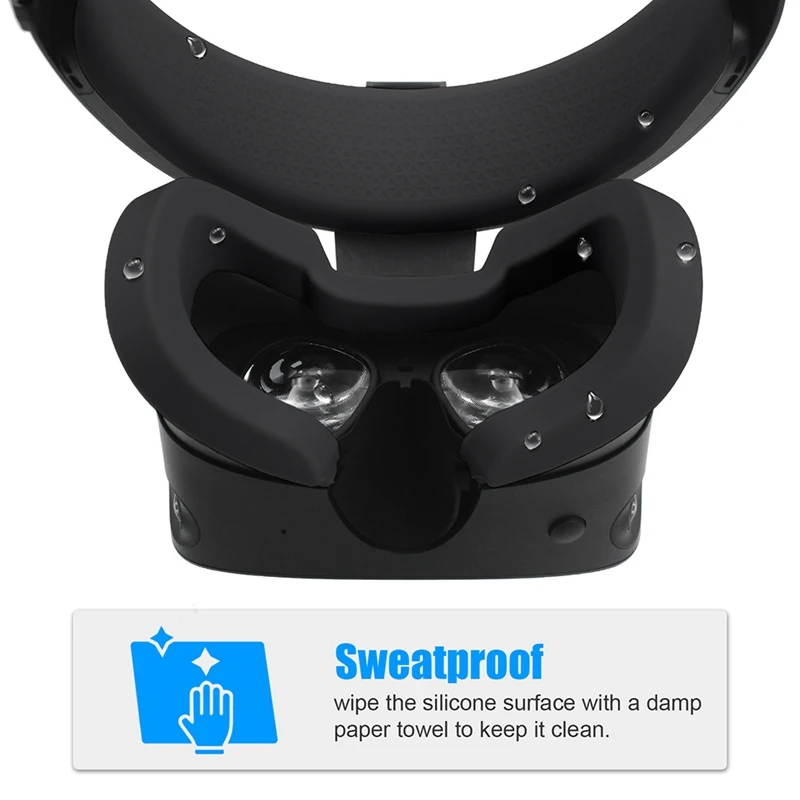 For Oculus Rift S Silicone Accessories Mask Sweat And Dirt Resistant Silicone Protective Cover For Rifts Masks Black image 2