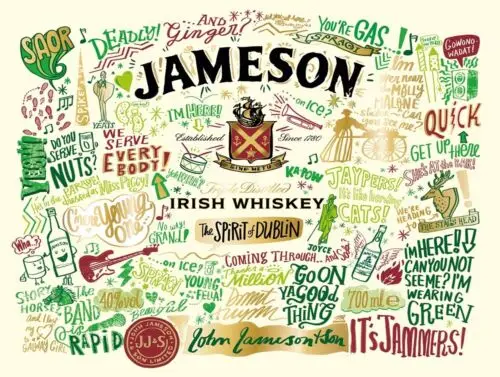 Jameson, letrero de metal vintage retro, bar/pub, cocina, alcohol, whisky irlandés