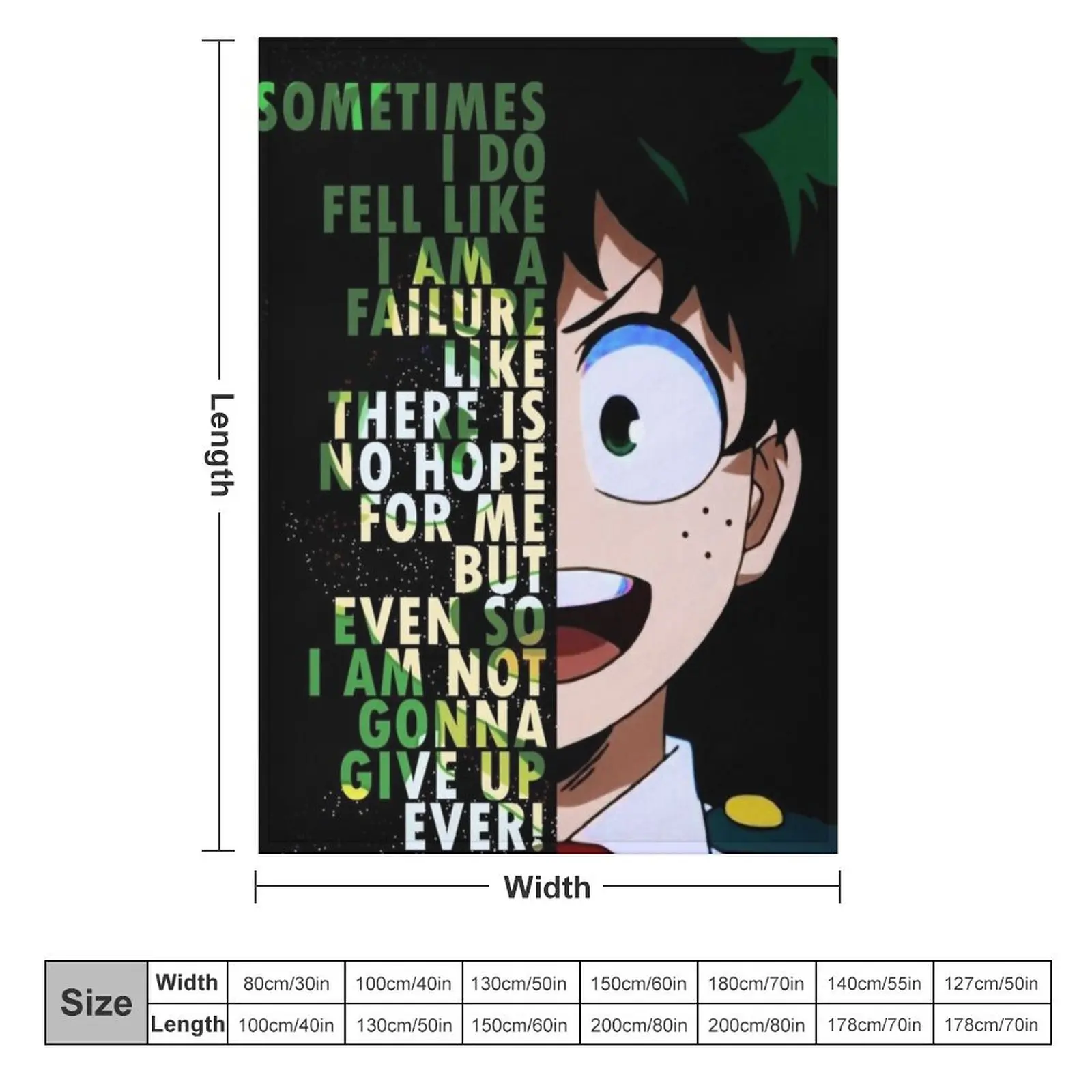 Sometime I Do Fell Like I Am A Failure Deku Throw Blanket Blankets For Sofas christmas decoration Plush Blankets