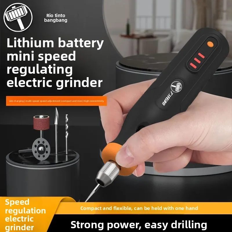 Small handheld lithium battery polishing machine,USB interface,compact, powerful,finely carved,and adjustable in multiple levels