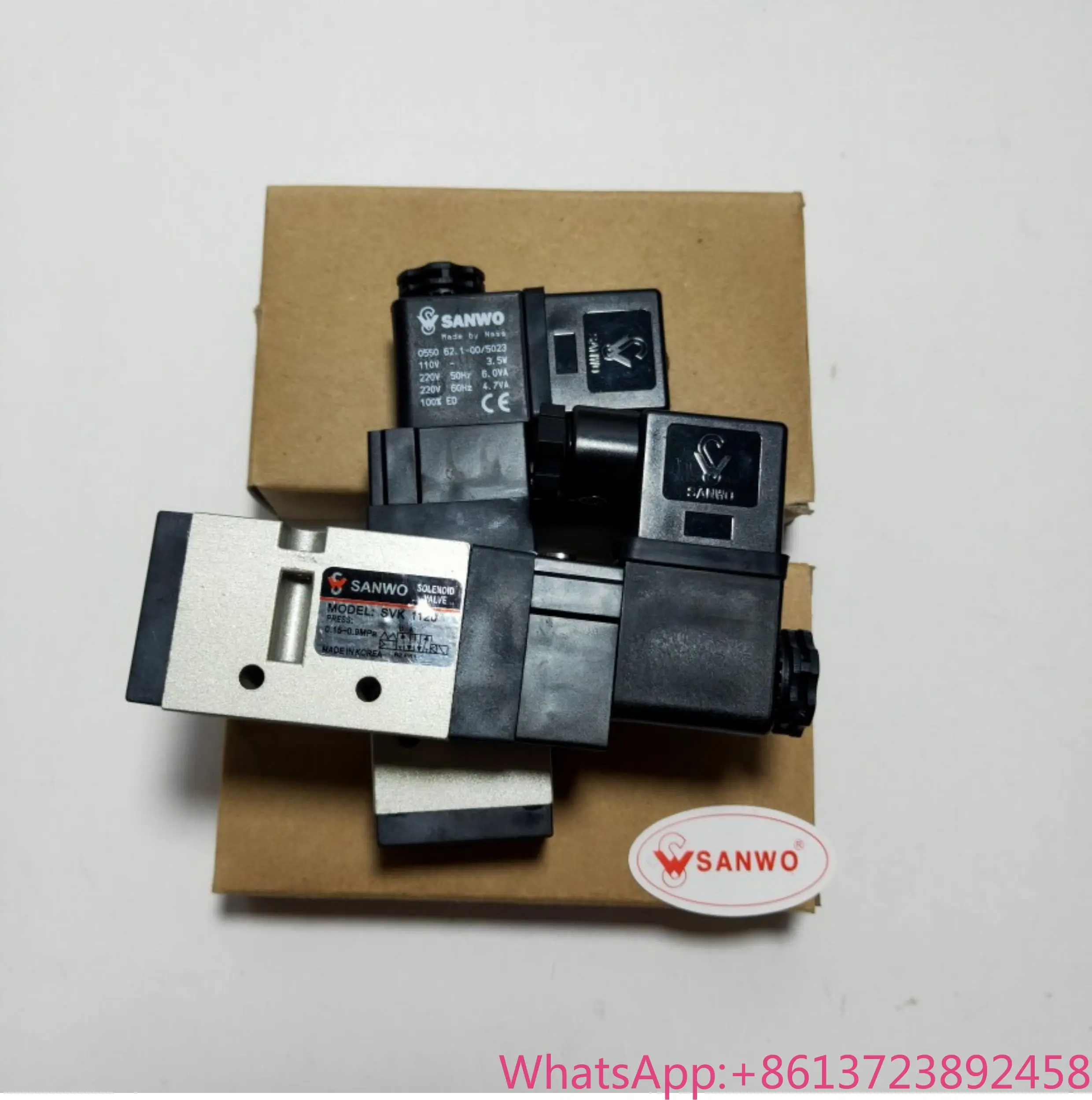 

Оригинальный корейский электромагнитный клапан SANWO SVK1120-4D-02 DC24V AC220V