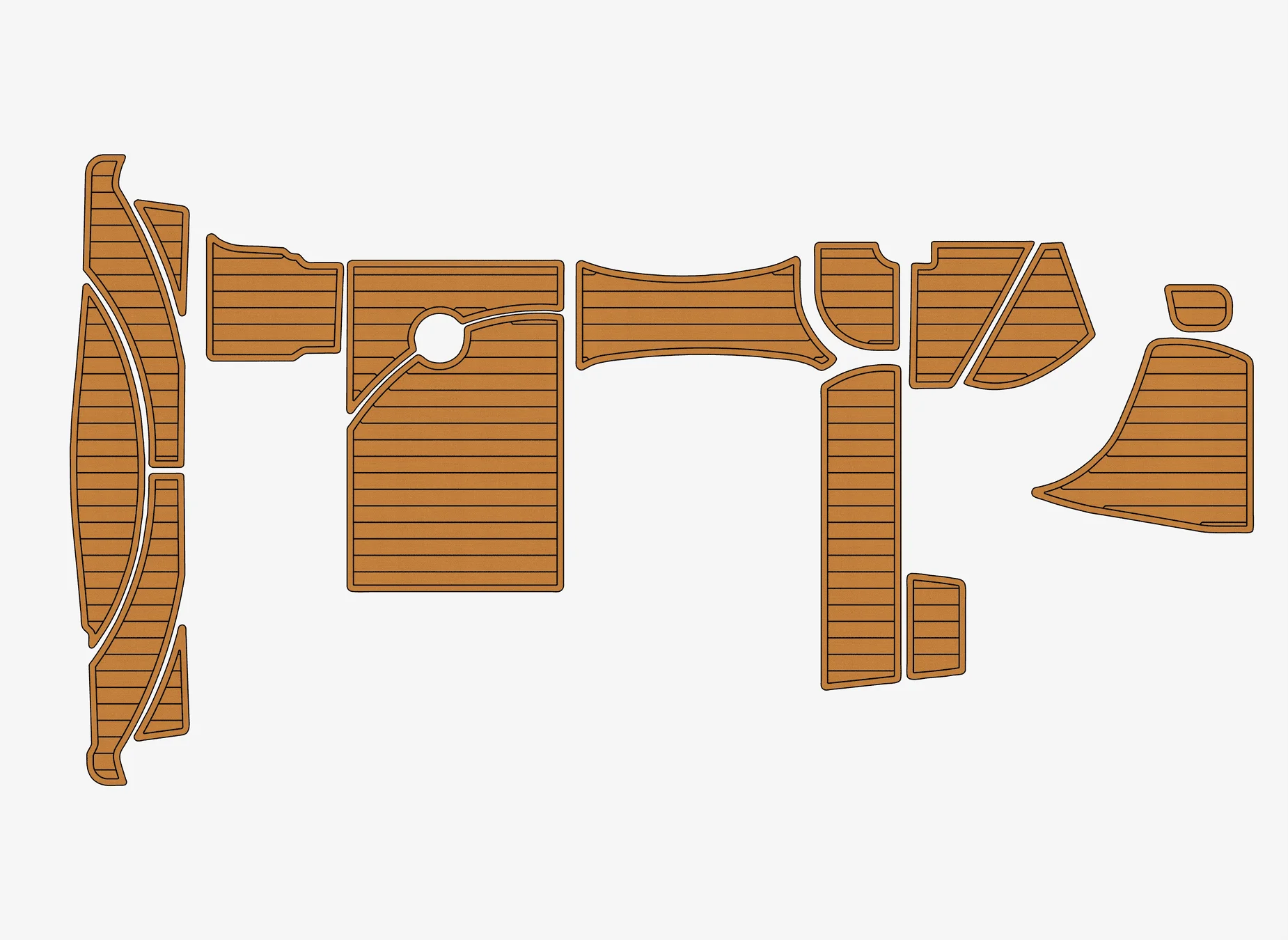 

Противоскользящая самоклеящаяся накладка из эВА из искусственного тикового дерева 6 мм для яхты Maxum 3000 SCR 1999 года, прочная морская полов