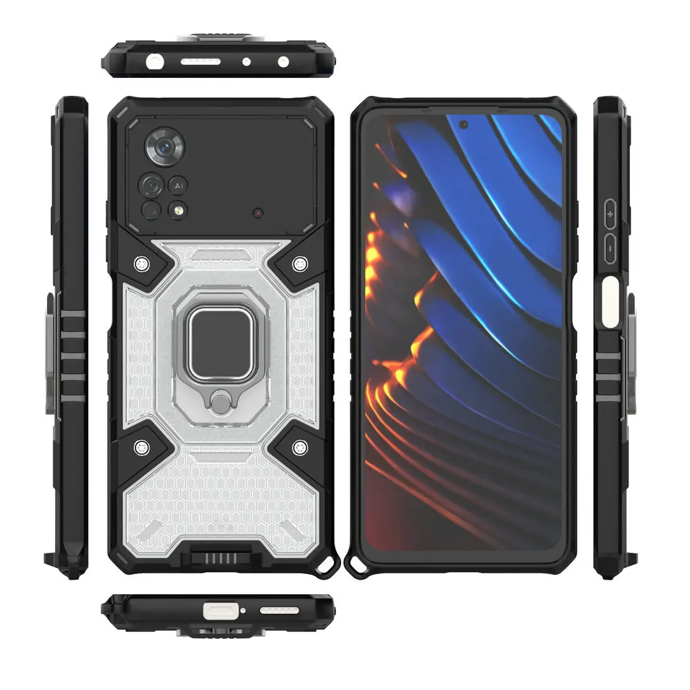 New Style For Poco X4 Pro 5G Bumper Case Poko M4 Pro Lens Protect Magnet Ring Holder Phone Shell Xiaomi Poco X4 NFC Case Shockpr