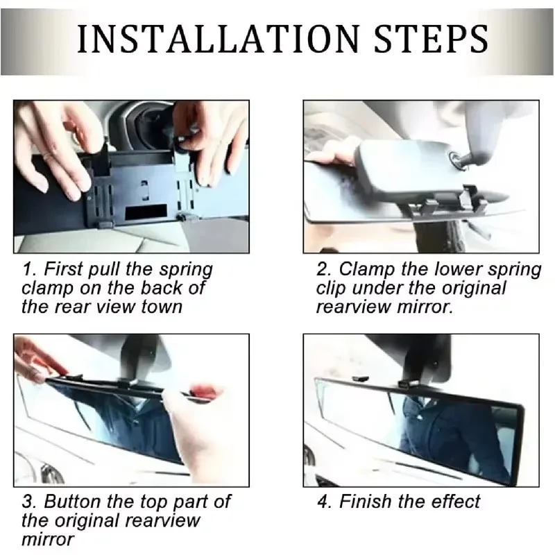 

Universal Car Mirror RGB LED Color Change, Clip On Anti Glare Rear View Infinity Light Effect, Custom Text Available for All Car