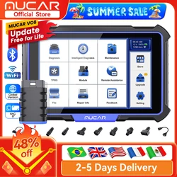 Gobal Version MUCAR VO8 Professional OBD2 Diagnostic Tool Full System Diagnosis ECU Coding Bi-direcional 34 Resets lifetime Free