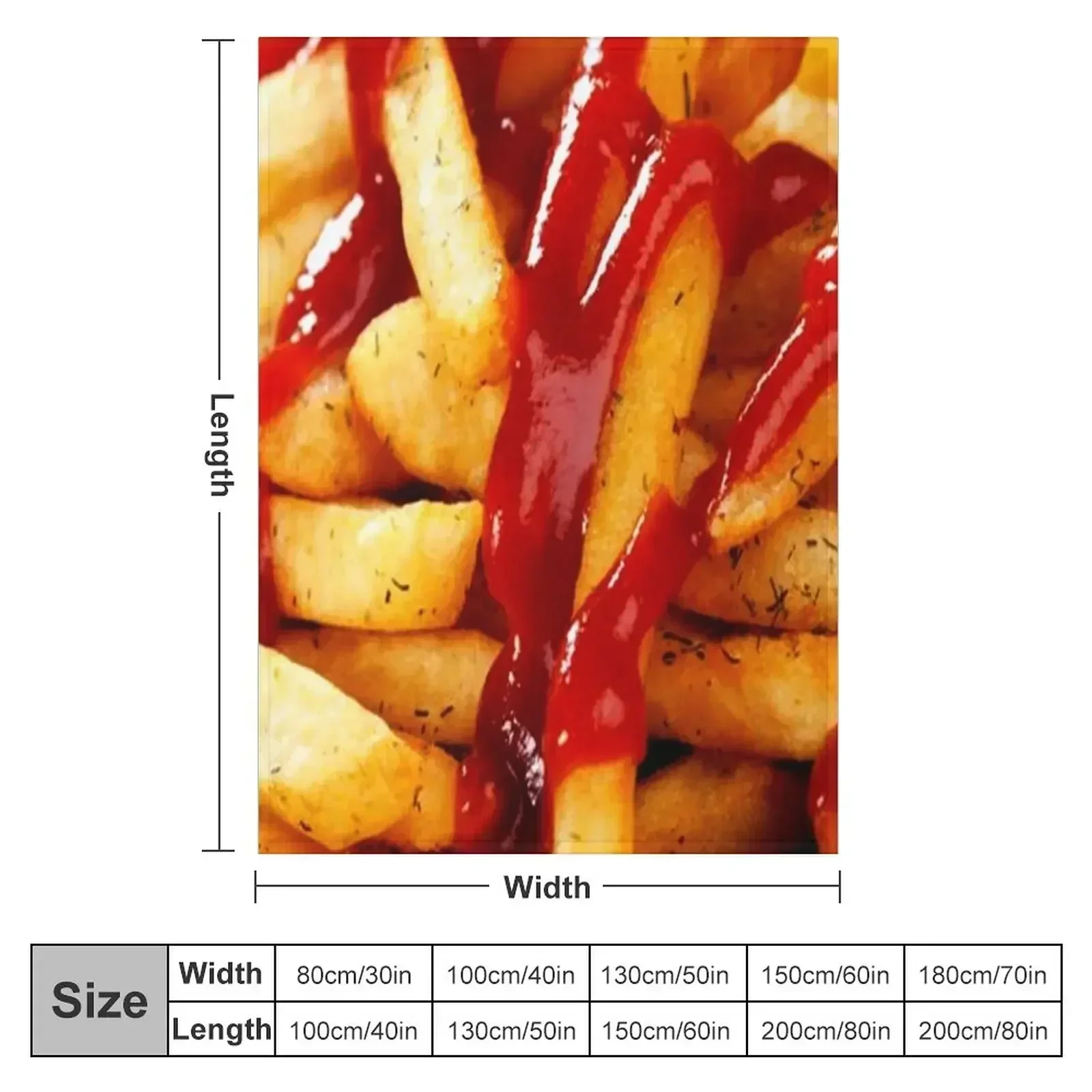 FRENCH FRIES 11 Throw Blanket Soft Beds Nap decorative Moving Blankets