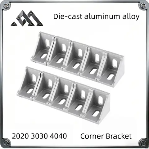 Corner Bracket 2020 3030 4040 Aluminum Profile Extrusion Connector Accessories Fastener Parts Fittings for 3d Printer DIY CNC