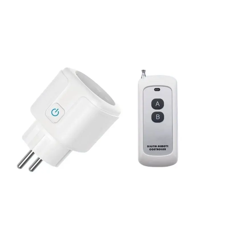 Y45A-RF433 Wireless Socket Smart Home Remote Control 16A EU Plug On/OFF Remote Electrical For Lighting Fan TV