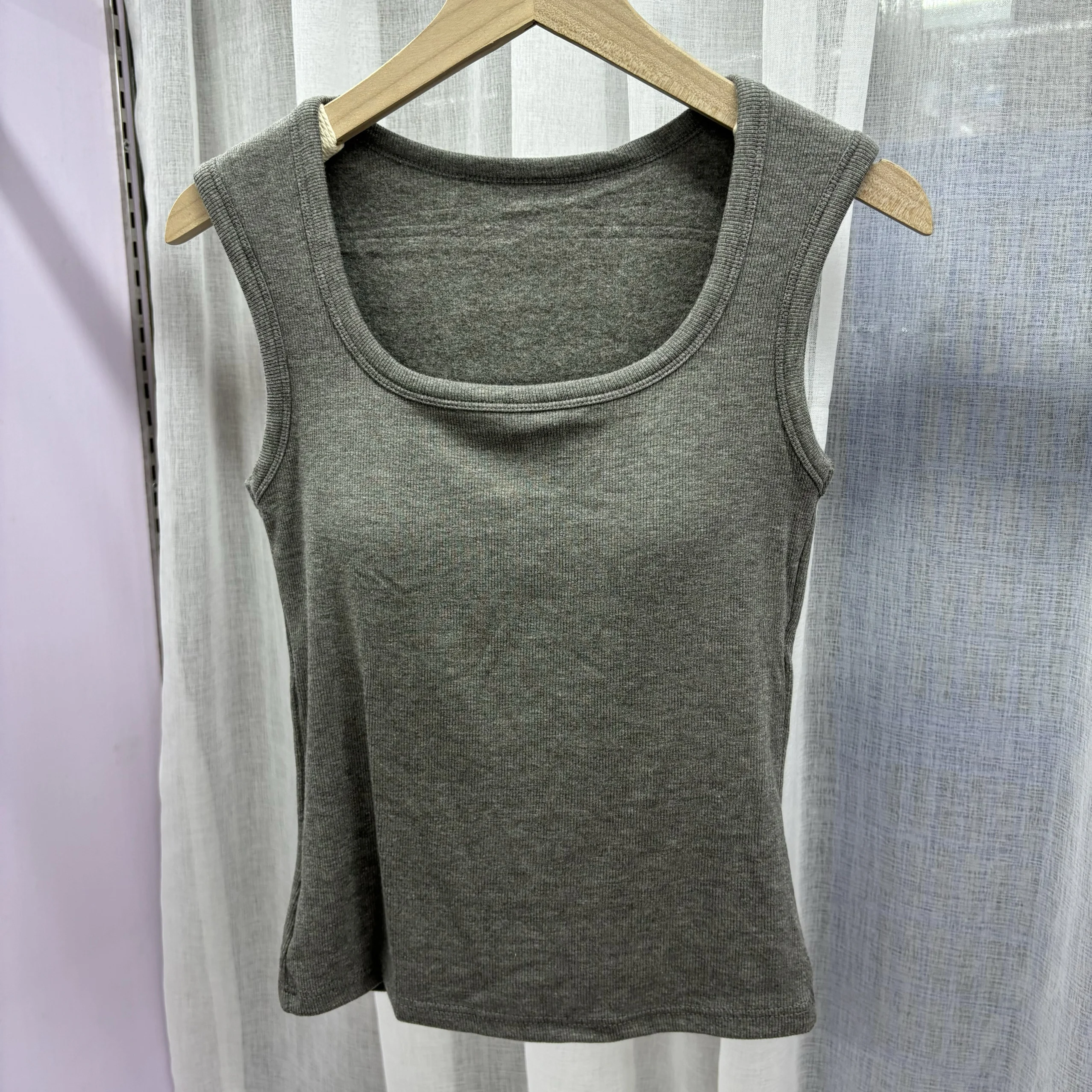 Early Autumn Fleece Wide Band Vest Inner Wear Outer Wear Fixed Integrated Cup Breathable Comfortable Bra Warm Top