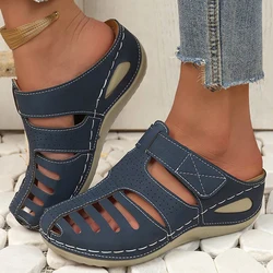 Summer Women Sandals Shoes Platform Walking Shoes Slip On Sandals Ladies Wedge Sandals For Women Soft Female Slipper Footwear