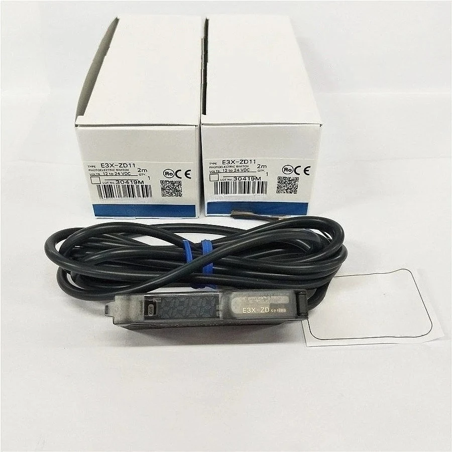 E3X‑ZD11 Fiber‑Optic Amplifier Sensor, Industrial Photoelectric Fiber Sensing Unit for Automation Object‑Detection Equipment