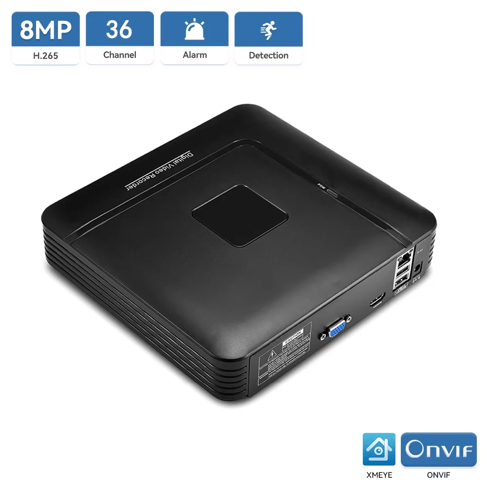 Hamrolte H.265 CCTV NVR 36CH /16CH/10CH 4K Mini Network Video Recorder IE Cloud Face Detection Surveillance Recorder P2P Xmeye