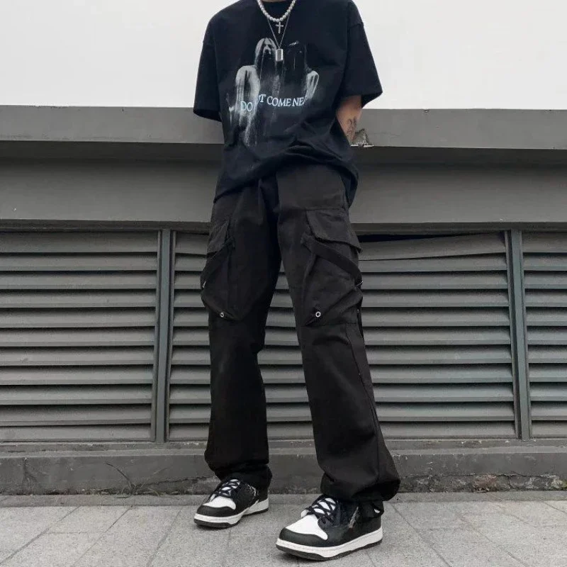 Trousers Man Cotton Cargo Pants for Men Wide Street Techwear Fashion Cheapest Luxury Cheap Harajuku Loose Designer JJ1329