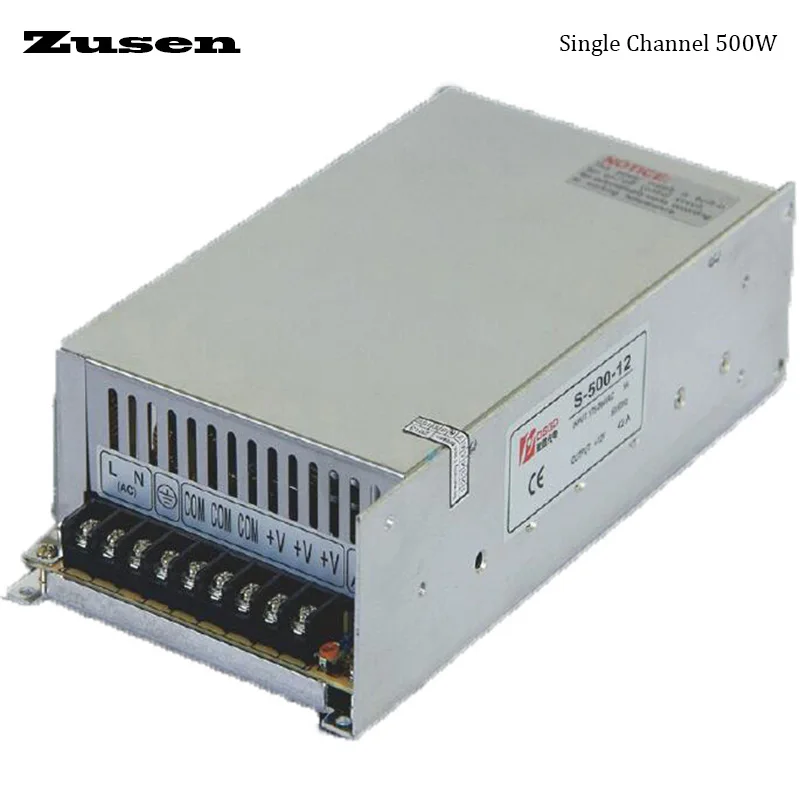 

Zusen S-500W Single Channel Output Switching Power Supply AC Into 12V 15V 18V 24V 36V 48V