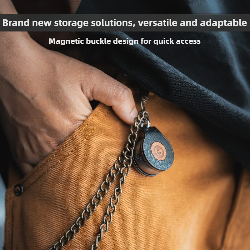 เคสหนังแม่เหล็ก LAUTIE Mechanic I แบบพกพา พร้อมจี้นิ้วมือ ของเล่นคลายเครียด กล่องเก็บของตกแต่ง