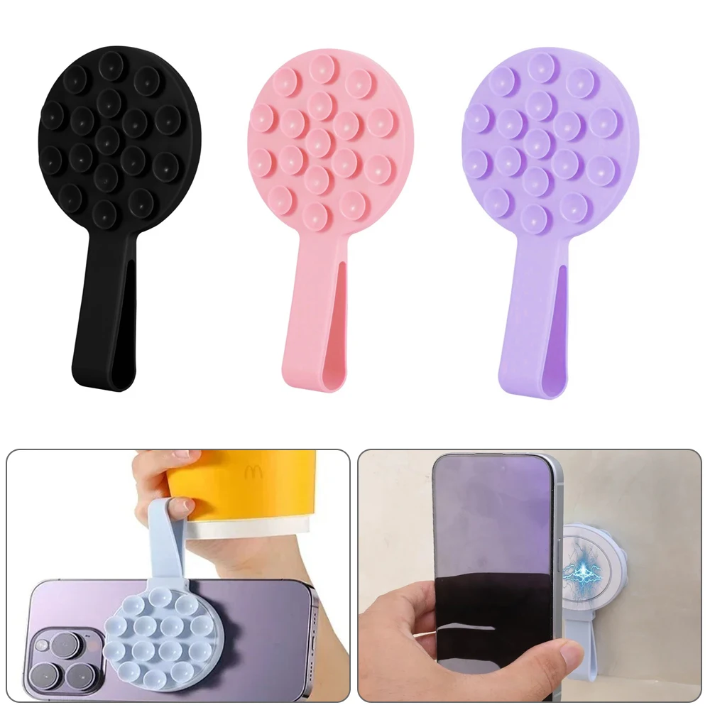 Suporte para celular Suporte magnético multifuncional para Magsafe com suporte de sucção de silicone 6 cores para iPhone