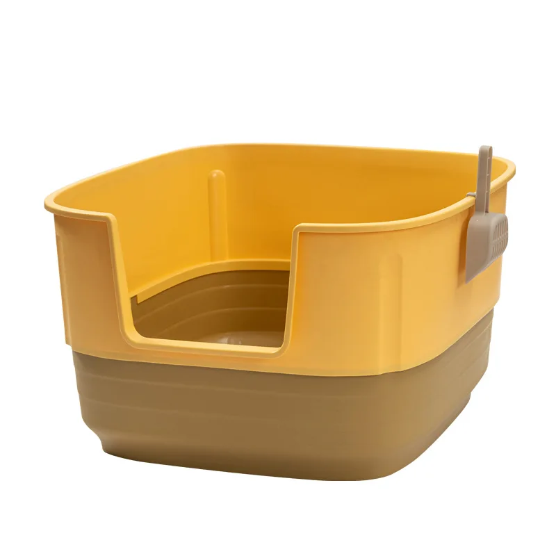 

Cat Litter Box Oversized Huge Open Plus High Splash Proof Extra Large Size Maine Large
