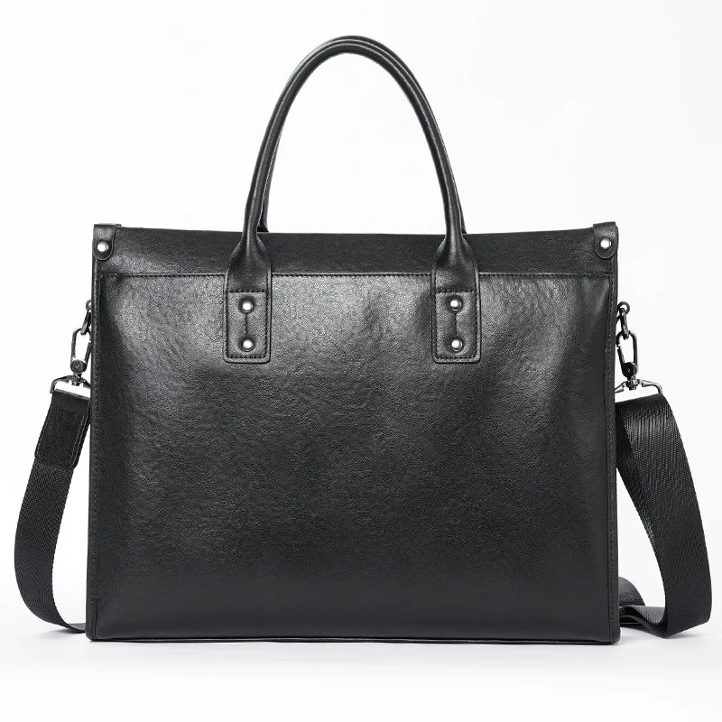 Valigetta da donna di design di lusso Borsa tote in pelle di mucca Borse a tracolla da uomo di alta qualità Borsa per laptop in pelle