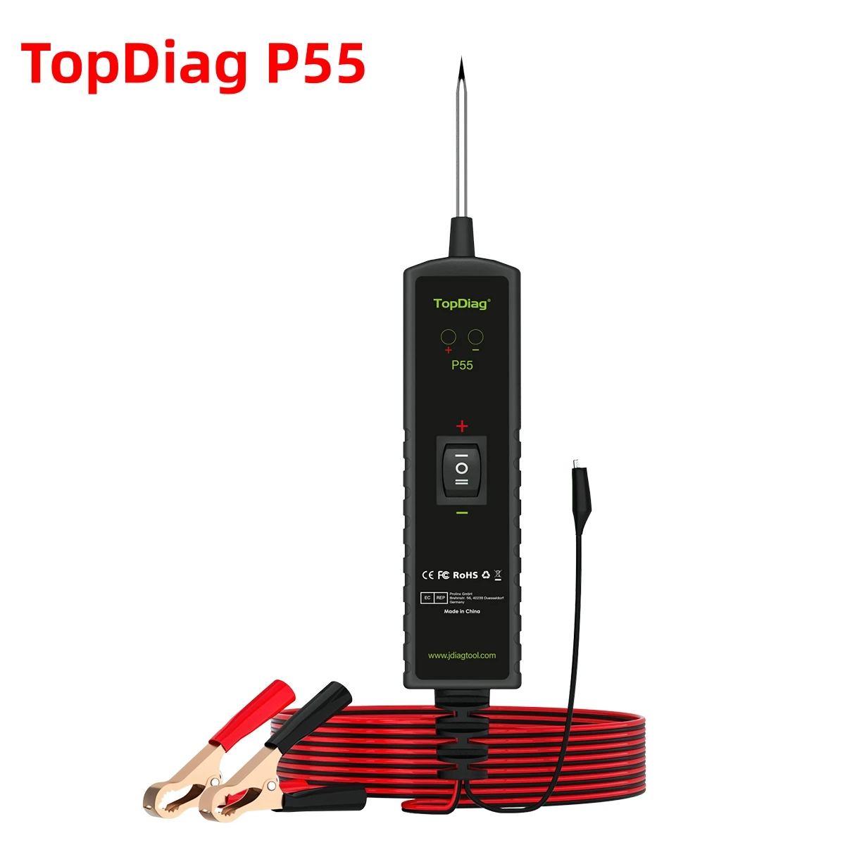 TopDiag P100 Pro/P55 Power Probe Scan Car Electric Circuit Tester Diagnosis 12V/24V Battery Tester Automotive Diagnostic Tool