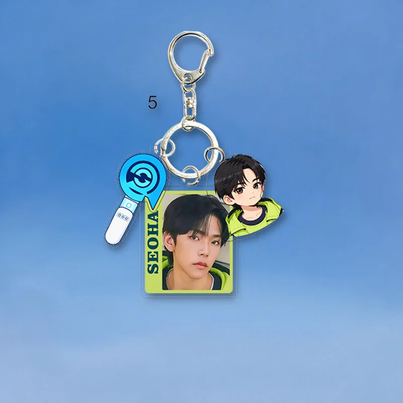 3pcs A2O SOUL Member Fashion Photo Print Acrylic Keyring SEEONE ALURE AYDEN ZET ZAI Light Stick Figure Keyring Bag Decor Gift