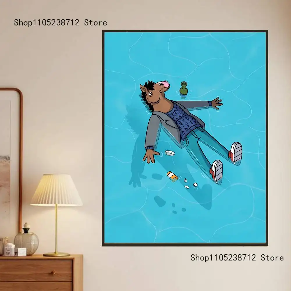 Cartoon B-BOJACKs H-HORSEMAN Poster Prints Wall Art Picture Painting Gift Living Room Restaurant Bar Large Dec Sticker